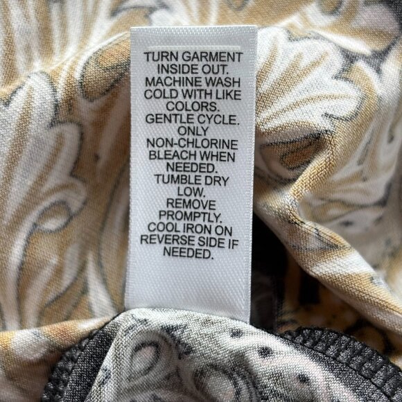 Cato Womens Top Large Equestrian Print Textured Stretch Old Money Floral 17814 - Picture 8 of 9